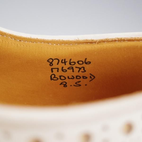 未使用★トリッカーズ SIZE 8【バートン同系モデル★BOWOOD/カントリーシューズ】M6973/ヌバック×キャンバス/白/Tricker's★l054
