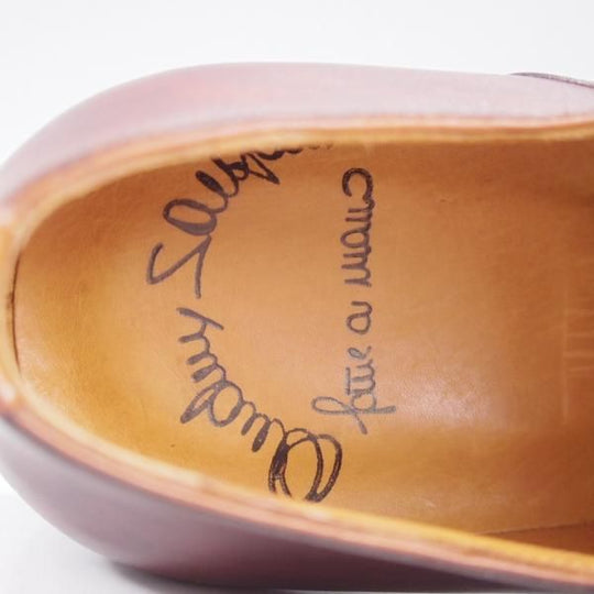 未使用★(伊)サントーニ SIZE 5【茶〜濃茶系パティーヌ★オックスフォードシューズ/6888】カーフ/メンズ/Santoni★l055