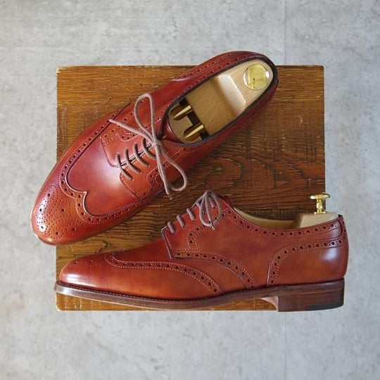 未使用★ジョンロブ 5.5E【貴重★8695ラスト/DARBY 2/ミュージアムカーフ】NEW GOLD/ダービー/フルブローグ/茶/メンズ/JOHN LOBB★l056