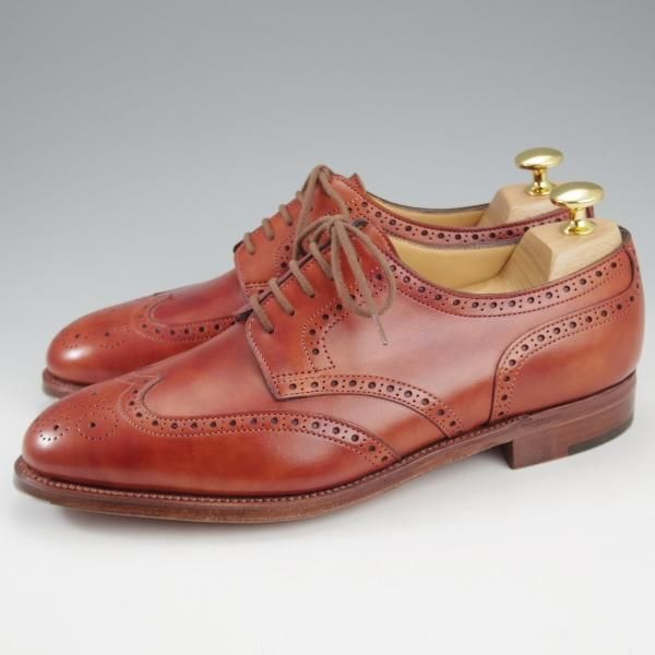 未使用★ジョンロブ 5.5E【貴重★8695ラスト/DARBY 2/ミュージアムカーフ】NEW GOLD/ダービー/フルブローグ/茶/メンズ/JOHN LOBB★l056