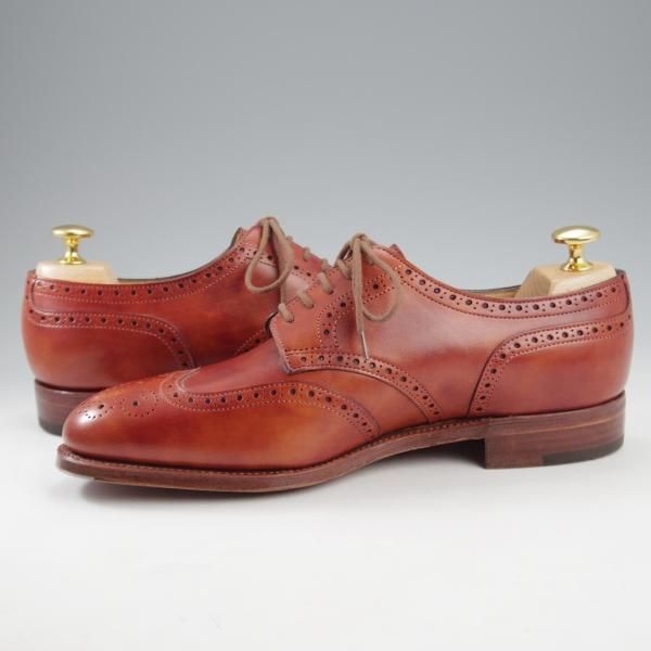 未使用★ジョンロブ 5.5E【貴重★8695ラスト/DARBY 2/ミュージアムカーフ】NEW GOLD/ダービー/フルブローグ/茶/メンズ/JOHN LOBB★l056