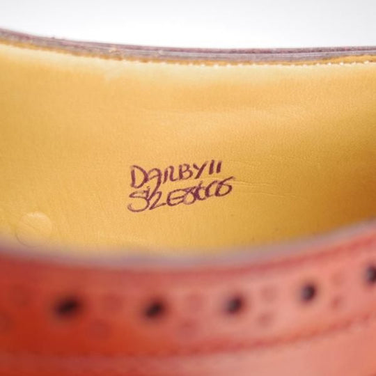 未使用★ジョンロブ 5.5E【貴重★8695ラスト/DARBY 2/ミュージアムカーフ】NEW GOLD/ダービー/フルブローグ/茶/メンズ/JOHN LOBB★l056