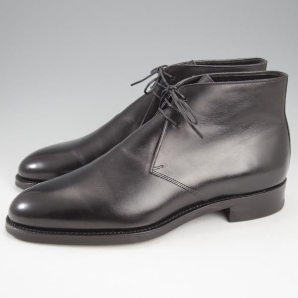 ほぼ試着程度★三陽山長 SIZE 6.5【定価￥83,600-★長伍郎/R2010ラスト/チャッカブーツ】カーフ/黒/CHOGORO/Sanyo Yamacho★l057