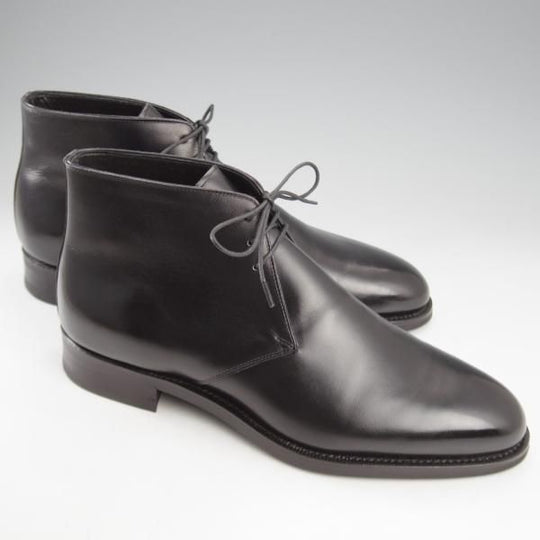 ほぼ試着程度★三陽山長 SIZE 6.5【定価￥83,600-★長伍郎/R2010ラスト/チャッカブーツ】カーフ/黒/CHOGORO/Sanyo Yamacho★l057