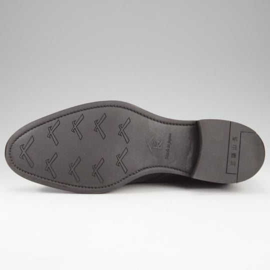 ほぼ試着程度★三陽山長 SIZE 6.5【定価￥83,600-★長伍郎/R2010ラスト/チャッカブーツ】カーフ/黒/CHOGORO/Sanyo Yamacho★l057