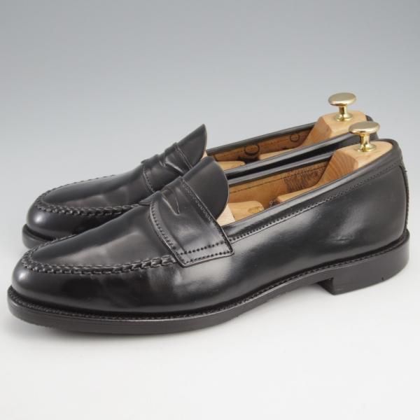 美品★オールデン 9.5E【貴重★コードバン仕様/ブルックスブラザーズ別注】06602/コインローファー/黒/BROOKS BROTHERS/ALDEN★l065