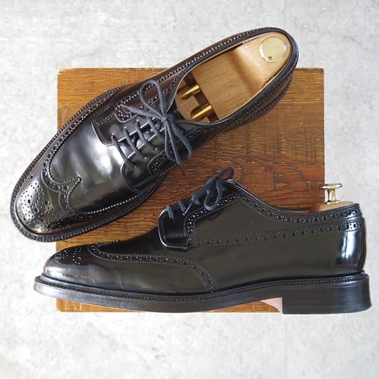 極美品★チャーチ 85F/UK8.5【定価￥198,000-★グラフトン/GRAFTON】173ラスト/フルブローグ/黒/メンズ/Church's★l068
