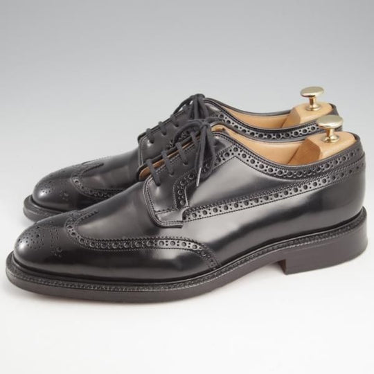 極美品★チャーチ 85F/UK8.5【定価￥198,000-★グラフトン/GRAFTON】173ラスト/フルブローグ/黒/メンズ/Church's★l068