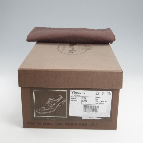 極美品★チャーチ 85F/UK8.5【定価￥198,000-★グラフトン/GRAFTON】173ラスト/フルブローグ/黒/メンズ/Church's★l068