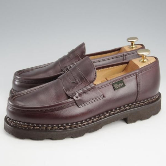 極美品★パラブーツ SIZE 6【定価￥94,600-★ランス/REIMS】カフェ/CAFE/コインローファー/リスレザー/濃茶/メンズ/Paraboot★l069