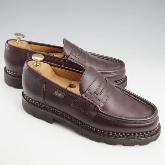 極美品★パラブーツ SIZE 6【定価￥94,600-★ランス/REIMS】カフェ/CAFE/コインローファー/リスレザー/濃茶/メンズ/Paraboot★l069