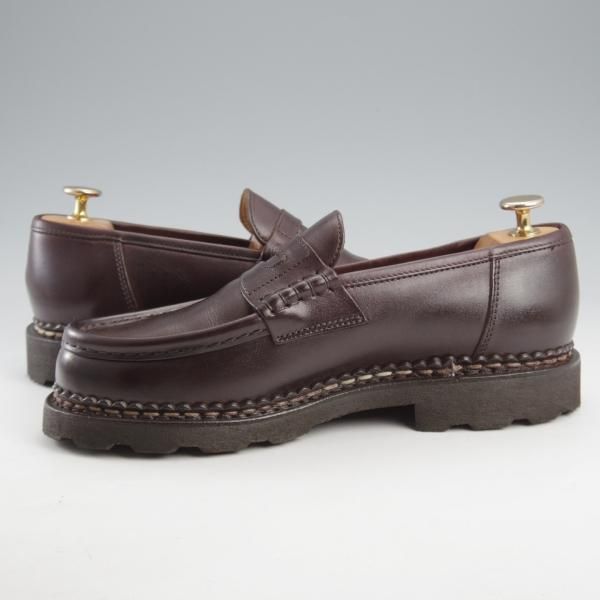 極美品★パラブーツ SIZE 6【定価￥94,600-★ランス/REIMS】カフェ/CAFE/コインローファー/リスレザー/濃茶/メンズ/Paraboot★l069