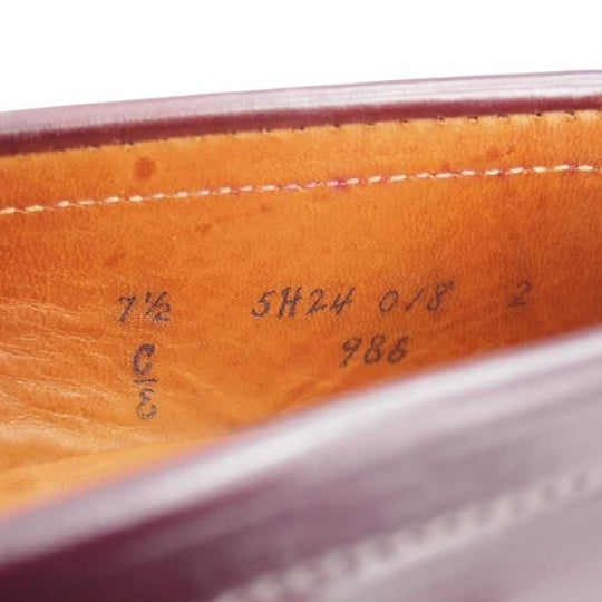 極美品★オールデン 7.5E【現行定価18万円程度★コードバン仕様/986】ヴァンラスト/バンラスト/赤茶/コインローファー/ALDEN★l070