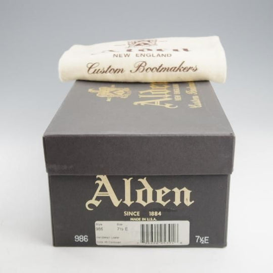 極美品★オールデン 7.5E【現行定価18万円程度★コードバン仕様/986】ヴァンラスト/バンラスト/赤茶/コインローファー/ALDEN★l070