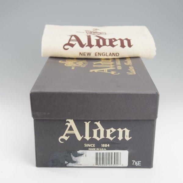 極美品★オールデン 7.5E【現行定価20万円以上★(香港)TASSELS別注/コードバン/987】ヴァンラスト/コインローファー/黒/ALDEN★l071