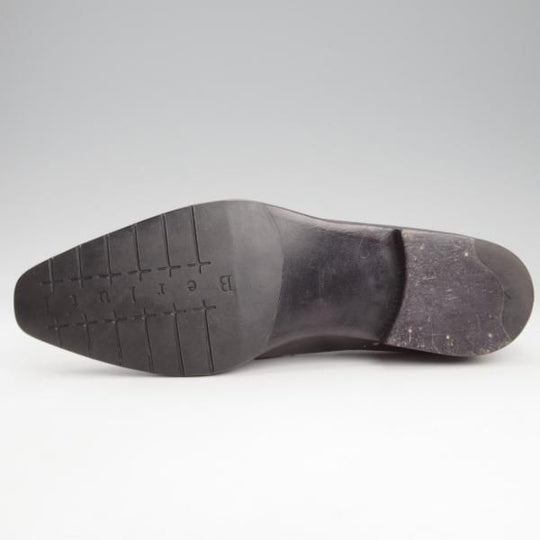 極上★(仏)ベルルッティ SIZE 7.5【黒系パティーヌ★ヴェネチアレザー/イミテーションブローグ】ホールカット/NERO GRIGIO/Berluti★l073