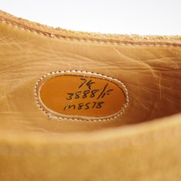美品★(英)チーニー 7.5F【貴重★(英)ポールスミス別注/3888ラスト】ストレートチップ/スエード/薄茶/メンズ/CHEANEY★l074