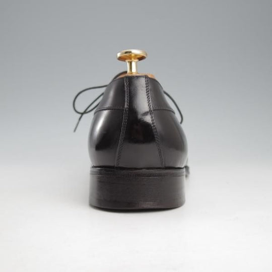 極上★(伊)サルヴァトーレ・フェラガモ 8.5EE【★Vフロント/プレーントゥ/黒】カーフ/メンズ/Salvatore Ferragamo★l077