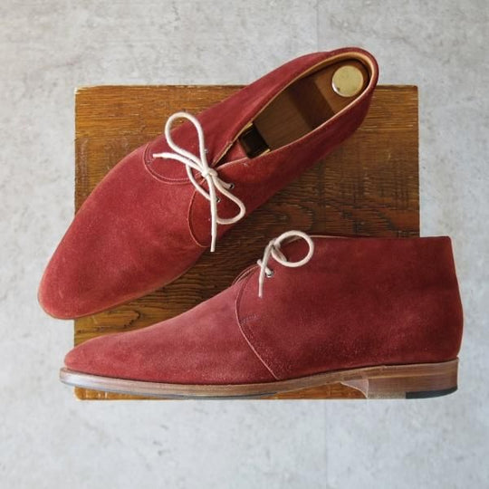 極上★ジョンロブ 7E【★LOXTON/チャッカブーツ】2511ラスト/スエード/赤茶系/メンズ/JOHN LOBB★l078