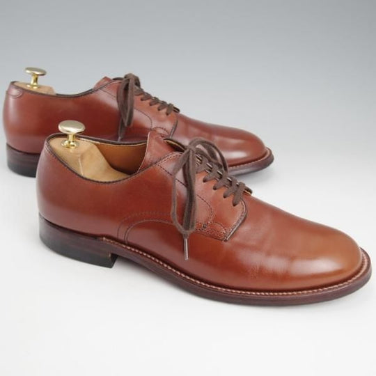 極美品★オールデン 7.5D【定価￥130,900-★ミリタリーラスト/53713】プレーントゥ/カーフ/茶/メンズ/ALDEN★l079