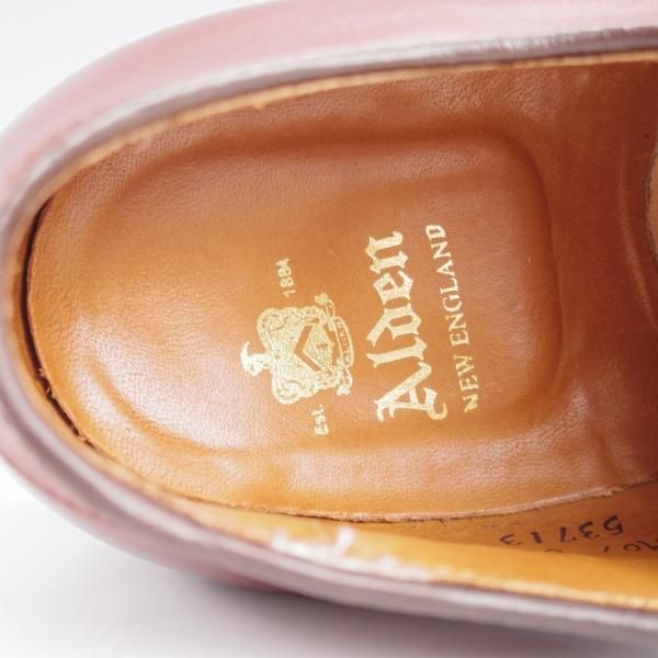 極美品★オールデン 7.5D【定価￥130,900-★ミリタリーラスト/53713】プレーントゥ/カーフ/茶/メンズ/ALDEN★l079