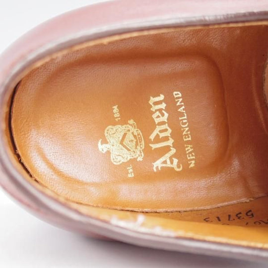 極美品★オールデン 7.5D【定価￥130,900-★ミリタリーラスト/53713】プレーントゥ/カーフ/茶/メンズ/ALDEN★l079