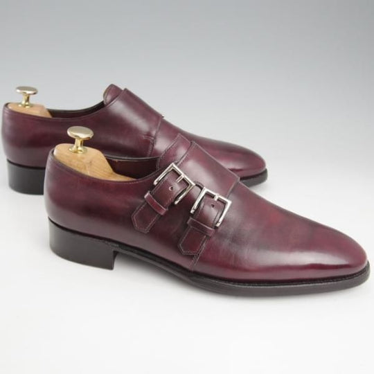 極美品★ジョンロブ 6E【現行定価30万程度★プレステージライン/NASEBY/7000ラスト】ミュージアムカーフ/PLUM/赤茶/JOHN LOBB★l082