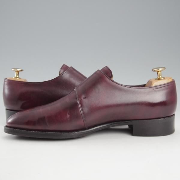 極美品★ジョンロブ 6E【現行定価30万程度★プレステージライン/NASEBY/7000ラスト】ミュージアムカーフ/PLUM/赤茶/JOHN LOBB★l082