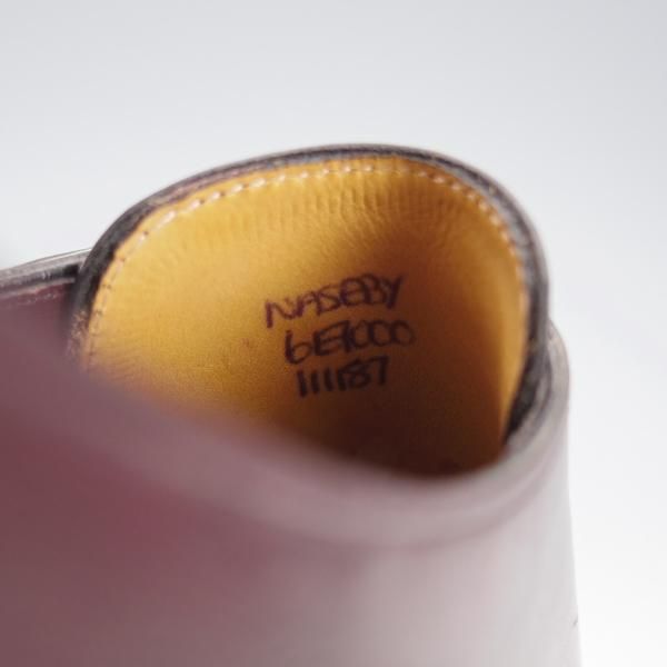 極美品★ジョンロブ 6E【現行定価30万程度★プレステージライン/NASEBY/7000ラスト】ミュージアムカーフ/PLUM/赤茶/JOHN LOBB★l082