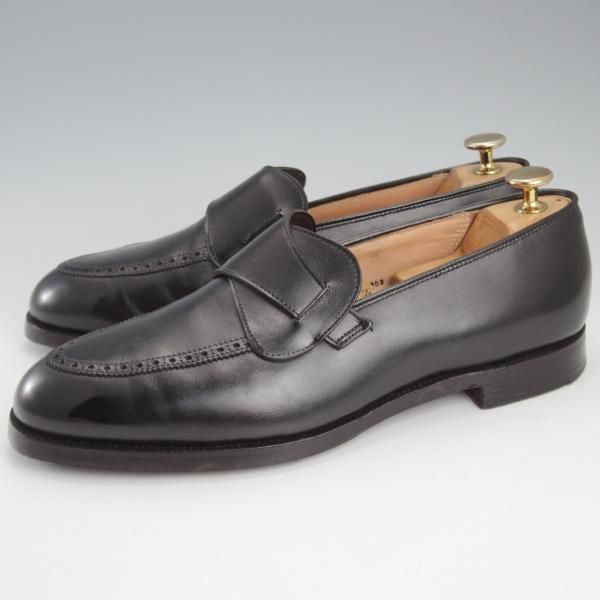 極上★クロケット&ジョーンズ 7E【定価￥99,360-★ADMIRAL/バタフライローファー/375ラスト】アドミラル/黒/Crockett&Jones★l084