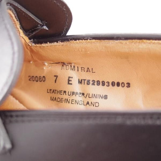 極上★クロケット&ジョーンズ 7E【定価￥99,360-★ADMIRAL/バタフライローファー/375ラスト】アドミラル/黒/Crockett&Jones★l084