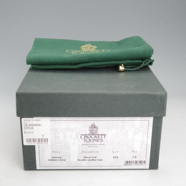 極上★クロケット&ジョーンズ 7E【定価￥99,360-★ADMIRAL/バタフライローファー/375ラスト】アドミラル/黒/Crockett&Jones★l084