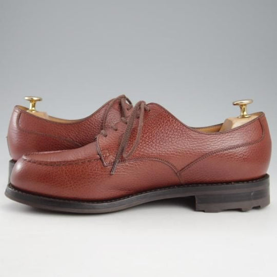 極美品★J.M.ウエストン 7.5E【定価￥154,000-★ゴルフ/GOLF】641/31ラスト/Uチップ/グレインレザー/茶/メンズ/Weston/ウェストン★l086