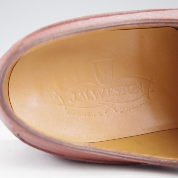 極美品★J.M.ウエストン 7.5E【定価￥154,000-★ゴルフ/GOLF】641/31ラスト/Uチップ/グレインレザー/茶/メンズ/Weston/ウェストン★l086