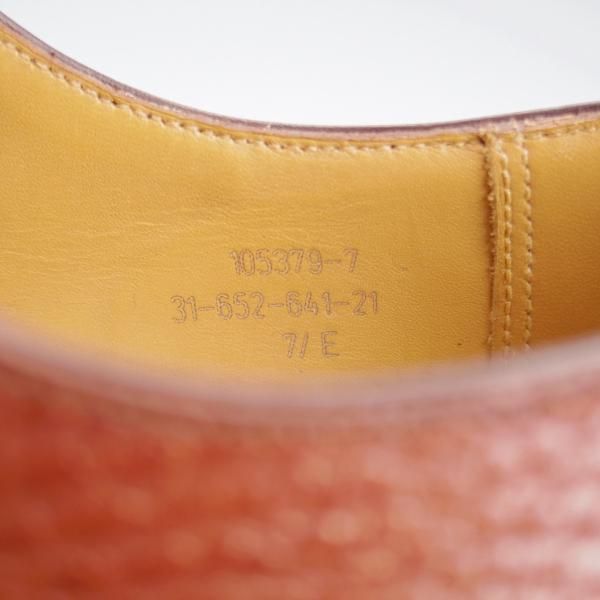 極美品★J.M.ウエストン 7.5E【定価￥154,000-★ゴルフ/GOLF】641/31ラスト/Uチップ/グレインレザー/茶/メンズ/Weston/ウェストン★l086