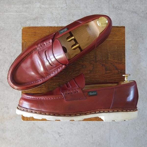 ★パラブーツ SIZE 9【モデル定価￥94,600-★ランス/REIMS】コインローファー/リスレザー/赤茶/メンズ/Paraboot★l089