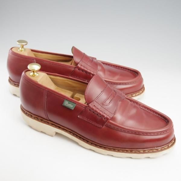 ★パラブーツ SIZE 9【モデル定価￥94,600-★ランス/REIMS】コインローファー/リスレザー/赤茶/メンズ/Paraboot★l089