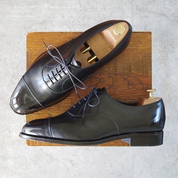 極上★鞆ゑ /ともえ SIZE 7.5【定価￥38,500-★ストレートチップ/TG300】黒/カーフ/メンズ★l092