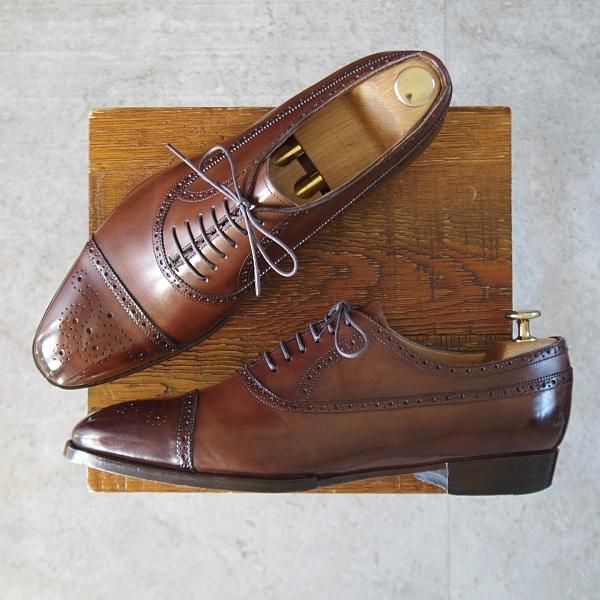 極上★Oriental/オリエンタル SIZE 8【定価￥59,400-★ベベルドグッドイヤー/セミブローグ】カーフ/濃茶/メンズ★l093