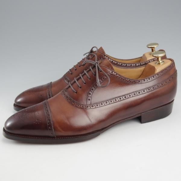 極上★Oriental/オリエンタル SIZE 8【定価￥59,400-★ベベルドグッドイヤー/セミブローグ】カーフ/濃茶/メンズ★l093