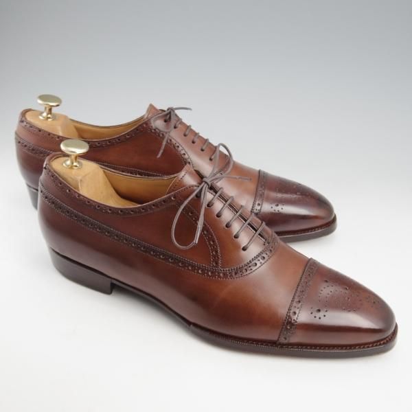 極上★Oriental/オリエンタル SIZE 8【定価￥59,400-★ベベルドグッドイヤー/セミブローグ】カーフ/濃茶/メンズ★l093
