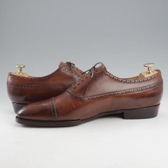 極上★Oriental/オリエンタル SIZE 8【定価￥59,400-★ベベルドグッドイヤー/セミブローグ】カーフ/濃茶/メンズ★l093