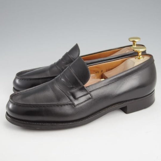 ★J.M.ウエストン(レディース) 4.5D【現行定価￥137,500-★コインローファー/180】ボックスカーフ/黒/Weston/ウェストン(レディース)★l099