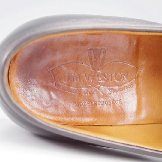 ★J.M.ウエストン(レディース) 4.5D【現行定価￥137,500-★コインローファー/180】ボックスカーフ/黒/Weston/ウェストン(レディース)★l099