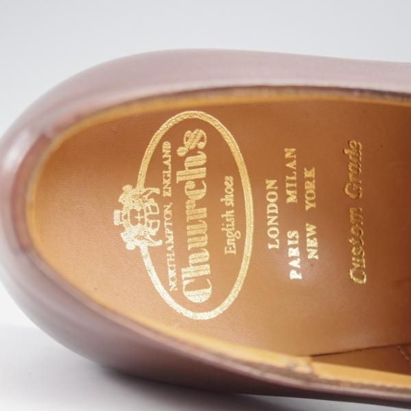 極美品★チャーチ 85F/UK8.5【現行定価￥176,000-★コンサル/CONSUL】173ラスト/ストレートチップ/カーフ/濃茶/メンズ/Church's★l100