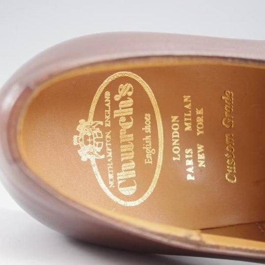 極美品★チャーチ 85F/UK8.5【現行定価￥176,000-★コンサル/CONSUL】173ラスト/ストレートチップ/カーフ/濃茶/メンズ/Church's★l100