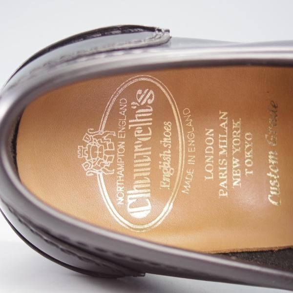 極美品★チャーチ 75F/UK7.5【★キルトタッセル/OREHAM/オレハム】126ラスト/ビーフロール/タッセルローファー/黒/メンズ/Church's★l102