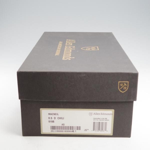 極美品★(米)アレンエドモンズ 8.5D【現行定価8.5万円程度★MacNeil/マクニール】ロングウイング/カーフ/茶/ALLEN EDMONDS★l104