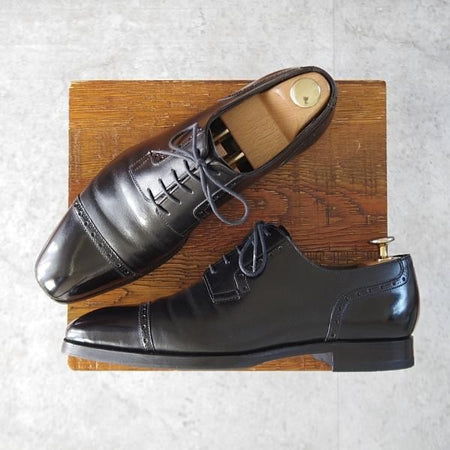 極上★クロケット&ジョーンズ 6D【ハンドグレードライン★クォーターブローグ/BYRON】カーフ/黒/メンズ/Crockett&Jones★l110