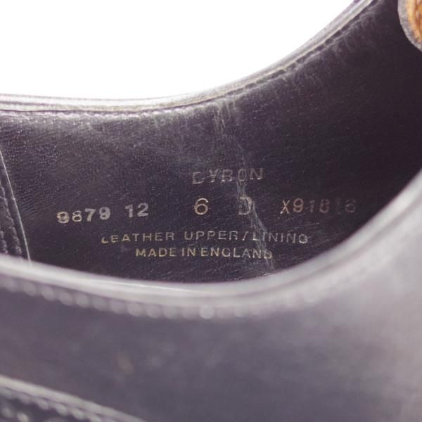 極上★クロケット&ジョーンズ 6D【ハンドグレードライン★クォーターブローグ/BYRON】カーフ/黒/メンズ/Crockett&Jones★l110